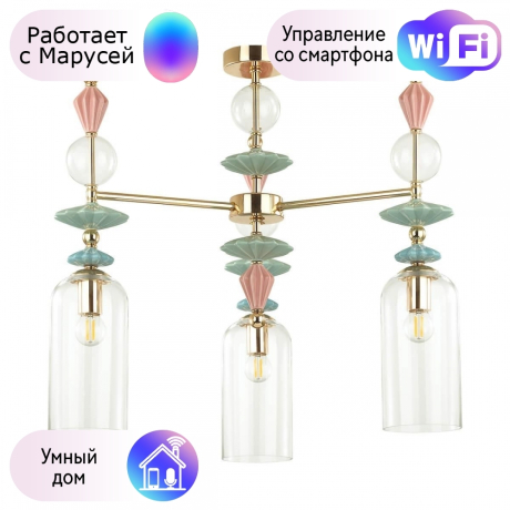 Люстра на штанге Odeon Light Bizet с поддержкой Маруся 4855/3C-М 