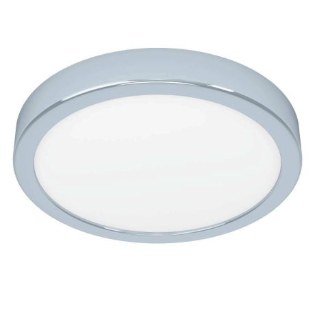 900641 Накладной светильник FUEVA 5, 17W (LED), 3000K, IP44, ?210, сталь, хром / пластик, белый 