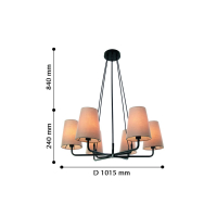 Подвесная люстра с лампочками Favourite Pfefferling 2364-10P+Lamps E14 Свеча