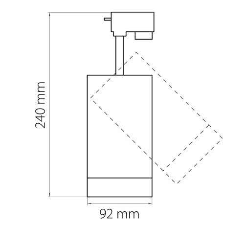 Однофазный LED светильник 35W 3000К для трека Lightstar Canno 303262 