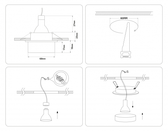 Встраиваемый светильник Ambrella Light TN TN1302 