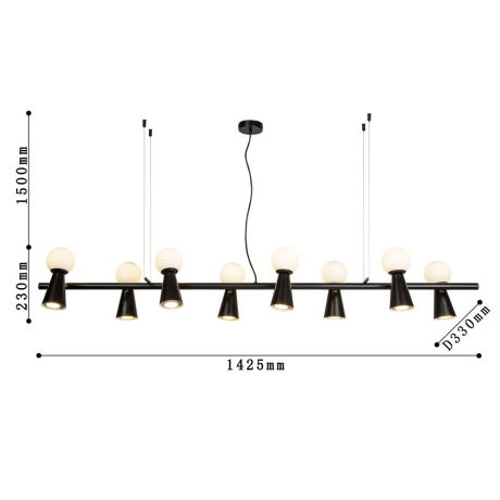 Подвесная люстра Gnomes Favourite с поддержкой Алиса 4095-8P-А 