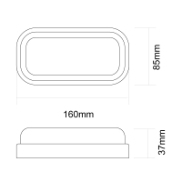 Ultraflash LBF-0408 C01 (Св-к LED влагозащищённый, 8 Вт, IP65, 220В, 4000К, овал) (15345)
