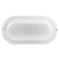 Ultraflash LBF-0408 C01 (Св-к LED влагозащищённый, 8 Вт, IP65, 220В, 4000К, овал) (15345)