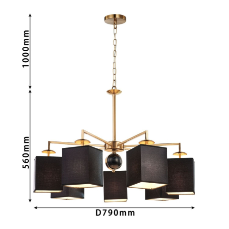 Люстра с лампочками, подвесная, комплект от Lustrof. №286060-617252 