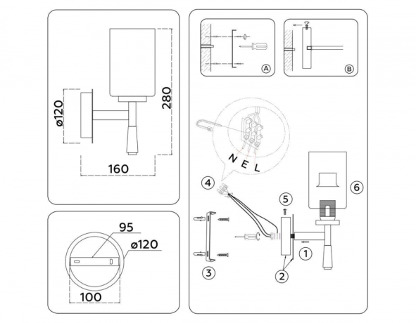 Бра Ambrella Light High Light Modern LH56255 
