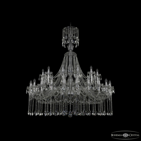 Люстра подвесная Bohemia Ivele Crystal 1413/24+12/530/XL-160 Ni 