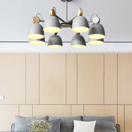 Люстра на штанге Rolla Rolla 8 Gray ImperiumLoft ROLLA01 (178073-26) 