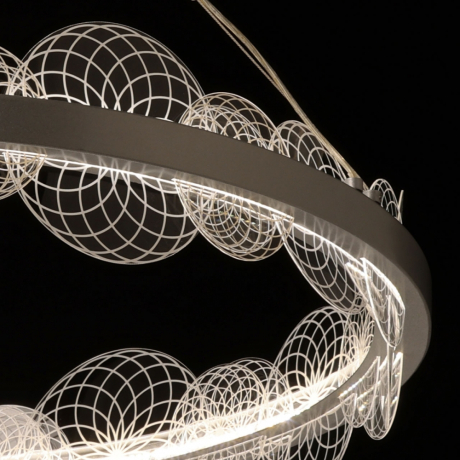 Подвесная диммируемая люстра с пультом ДУ De Markt Платлинг 661019001 