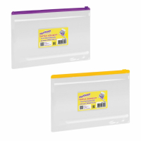 Нарушена упаковка!  <269497> Папка-конверт на молнии МАЛОГО ФОРМАТА (240х175 мм), А5, ассорти, 0,12 мм, ЮНЛАНДИЯ, 229551 (229551)