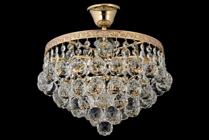 Люстра потолочная с Led лампочками в комплекте Arti Lampadari Castellana E 1.3.30.501 G+Lamps 