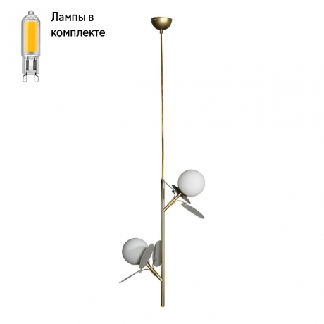 Светильник подвесной с Led лампочками в комплекте LOFT IT 10008/2P Grey+Lamps 