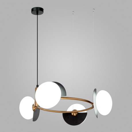 Подвесная люстра Eurosvet Moity 70150/4 черный/латунь 