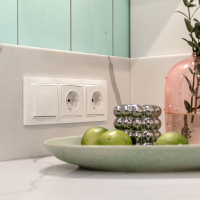 Розетка с заземлением, безвинтовой зажим (белая) Werkel W1171301