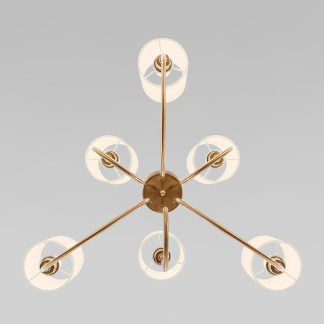 Подвесная люстра с тканевыми абажурами Eurosvet Abbey 60164/6 (a065745) 