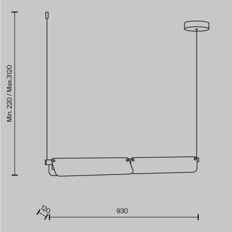 Подвесной светильник Maytoni MOD296PL-L20BS3K 