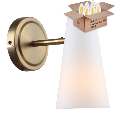 Бра с лампочкой Favourite Vision 2763-1W+Lamps E14 Свеча 