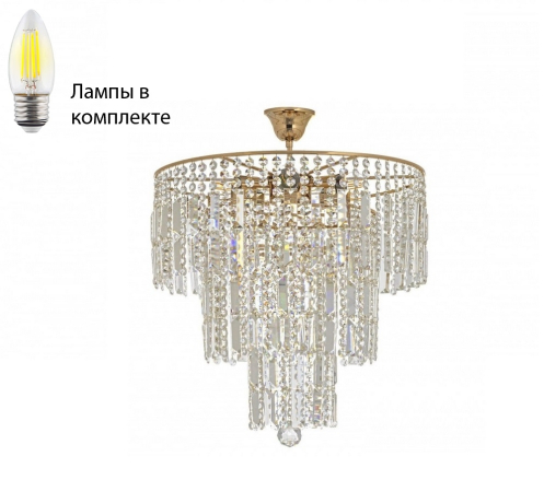 Подвесная люстра с лампочками Arti Lampadari Napoli E 1.5.46.501 G+Lamps 