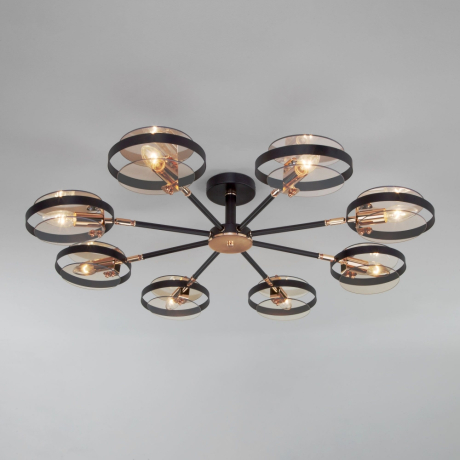 Потолочная люстра Eurosvet Gallo 70121/8 черный a052342 