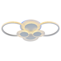 Светодиодная диммируемая люстра с ПДУ Profit Light 5883/6 WHT 128W+8W RGB