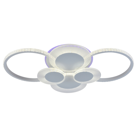 Светодиодная диммируемая люстра с ПДУ Profit Light 5883/6 WHT 128W+8W RGB 