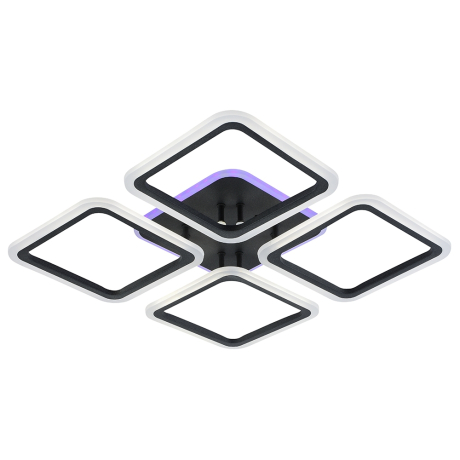 Светодиодная диммируемая люстра с ПДУ Profit Light 8075/4 GRP 112W+8W RGB 