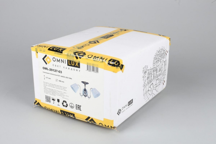 Люстра потолочная с лампочками Omnilux OML-29127-03+Lamps 
