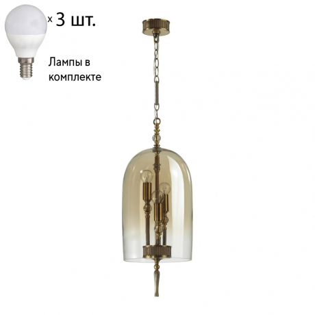 Подвесной светильник с лампочками Odeon Light Bell 4892/3+Lamps E14 P45 