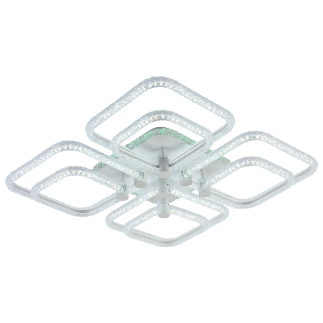 Светодиодная диммируемая люстра с ПДУ Profit Light 8049/4+4 WHT C 200W+8W RGB 