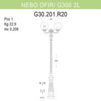 Уличный фонарный столб Fumagalli Nebo Ofir/G300 G30.202.R20WYE27
