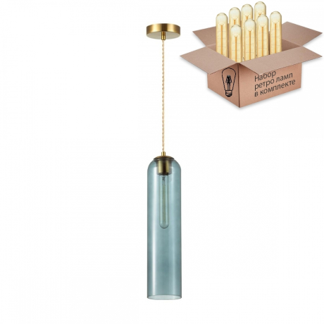 Подвесной светильник с лампочкой Odeon Light Vosti 4641/1+Retro Lamps T30/T32 