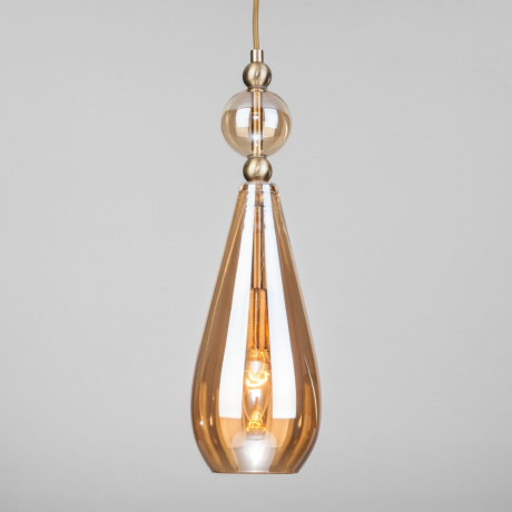 Подвесной светильник Eurosvet Ilario 50202/1 янтарный 