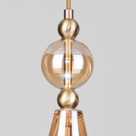 Подвесной светильник Eurosvet Ilario 50202/1 янтарный 