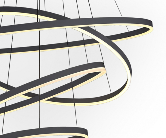 Подвесная светодиодная диммируемая люстра с пультом ДУ Kink light Тор 08204,19A(4000K) 