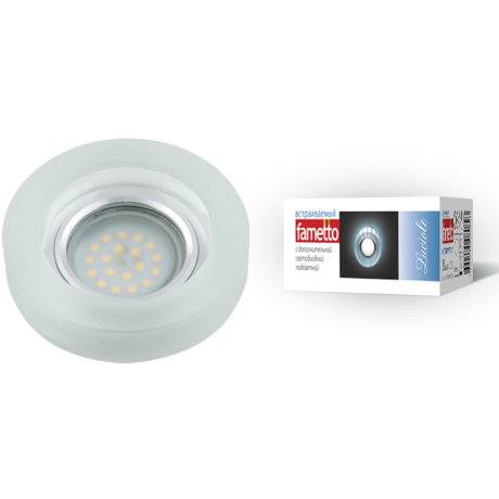 Встраиваемый светильник с LED подсветкой Fametto Luciole DLS-L110 GU5.3 CHROME-MATT CLEAR (UL-00000361) 