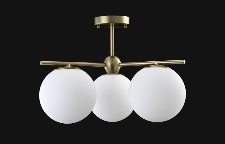 Потолочная люстра с лампочками CRYSTAL LUX FELIZ SP-PL3 BRONZE/WHITE+Lamps 