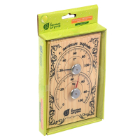 Нарушена упаковка!  <297031> Термометр с гигрометром Банная станция 18х12х2,5 см для бани и сауны / 5