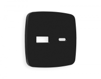 Лицевая панель OMEGA (Черный матовый) для розетки 2USB тип A+C QUANT OP8110