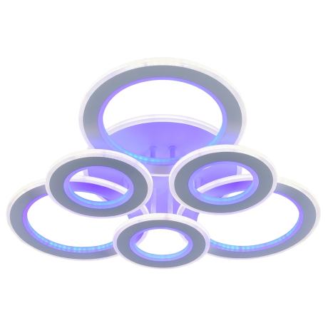 Светодиодная люстра с ПДУ Profit Light 8005/3+3 WHT 168W+126W BL+YL 