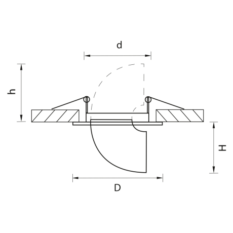 Встраиваемый поворотный светильник Lightstar Braccio 11060 