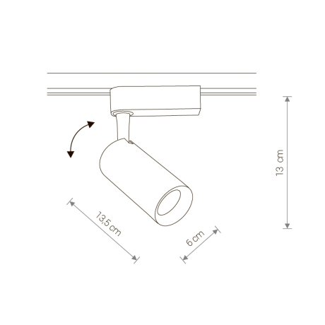 Однофазный LED светильник 20W 3000К для трека Nowodvorski Profile Iris 9004 