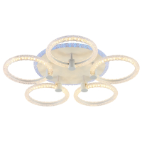 Светодиодная диммируемая люстра с ПДУ Profit Light 8024/5 WHT 90W+8W RGB