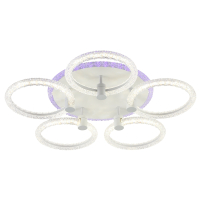 Светодиодная диммируемая люстра с ПДУ Profit Light 8024/5 WHT 90W+8W RGB