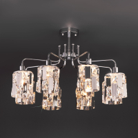 10101/8 хром/прозрачный хрусталь Strotskis Потолочная люстра Eurosvet Scoppio a044069