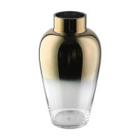 421363 Ваза декоративная KENYASI, H325, ?180, стекло, прозрачный, золотой, зеркальный Eglo