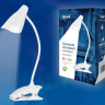 Сенсорная настольная лампа с диммером на прищепке Uniel TLD-560 White/LED/280Lm/5000K/Dimmer (UL-00004143) 
