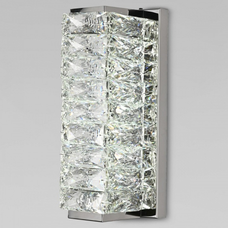 Накладной светильник Eurosvet Blitz 40259 LED хром/ прозрачный хрусталь Strotskis 