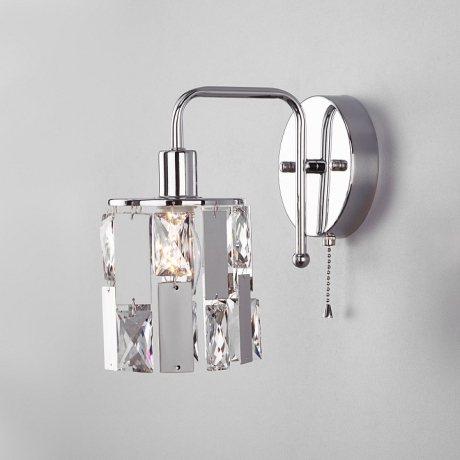 Бра Eurosvet Scoppio 10101/1 хром/прозрачный хрусталь Strotskis 