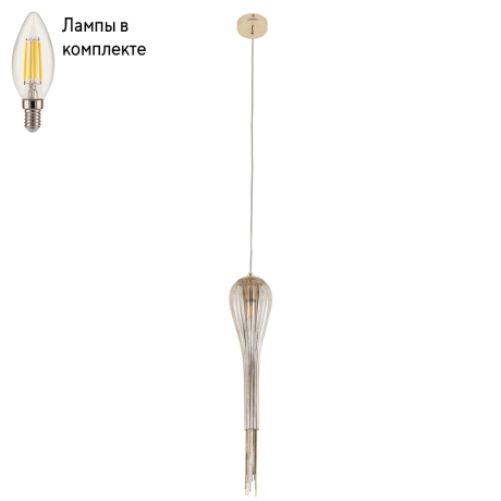 Светильник подвесной с лампочкой Arte lamp A1577SP-1GO+Lamps 