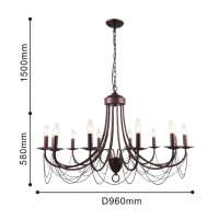 Люстра с лампочками, подвесная, комплект от Lustrof. №179012-617507